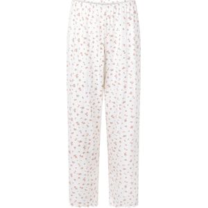 Hunkemöller Dames Nachtmode Geribde pyjamabroek - Wit - maat XS