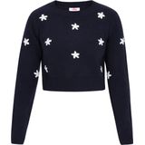 MYMO - Trui - Navy/Wit - Slanke Pasvorm - Lange Mouw