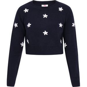 MYMO - Trui - Navy/Wit - Slanke Pasvorm - Lange Mouw