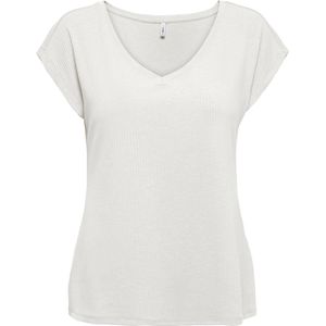 Only T-shirt Onl30 Ari V-neck Top Cs Jrs 15367570 Cloud Dancer Dames Maat - XS