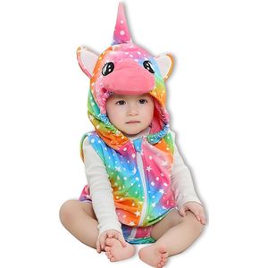 BoefieBoef Zomer Dieren Baby Romper Unicorn Eenhoorn - Kerst Cadeau - Comfortabele Onesie voor Baby's van 0-12 Maanden - Perfect Cadeau voor Verjaardagen en Kraambezoek - Diverse Dierenontwerpen - Makkelijk Aan en Uit - Machinewasbaar