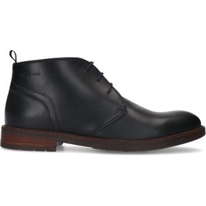 Van Lier - Heren - Zwarte Leren Veterschoenen - Leer