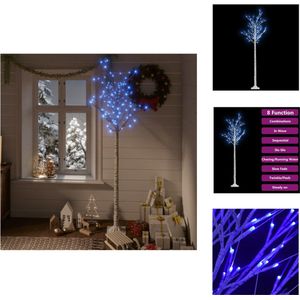 vidaXL Verlichte wilgenboom - Kunstkerstboom - 180 cm - LED - Wit - Decoratieve kerstboom