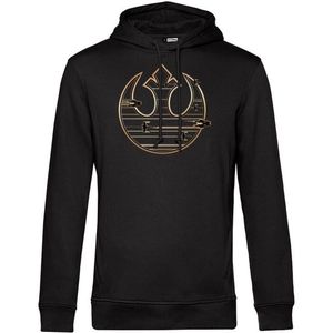 Star Wars Gold Rebel Logo Vest met capuchon zwart M Katoen -