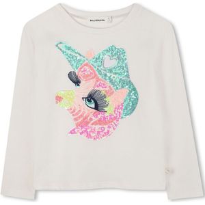 Billieblush - U21610 - T-shirt - Lange Mouwen - Pailletten Fantasie - Katoen