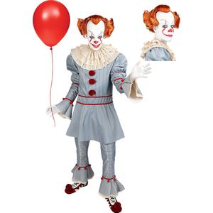FUNIDELIA Pennywise Kostuum met pruik voor mannen - IT Chapter Two - Maat: XS
