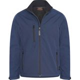 Cappuccino Italia - Heren Outdoorjas Softshell Zip Jacket Navy - Blauw - Maat XL
