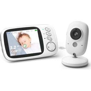 White-label® Babyfoon met Camera en App - Baby Monitor - Huisdiercamera - Hondencamera - Full HD - Wit
