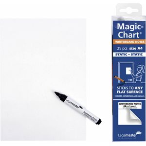 Magic-chart notes legamaster whiteboard 20x30 wit | Blister a 25 vel