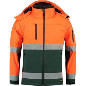 Tricorp Soft Shell Jack EN471 bi-color - Workwear - 403007 - fluor oranje / groen - Maat XL