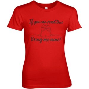 Hybris Bring Me Wine Girly Tee Damen T-Shirt Red-S