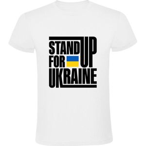 Stand up for Ukraine Heren T-shirt | Oekraine | Oorlog | Kiev | Peace | Wit