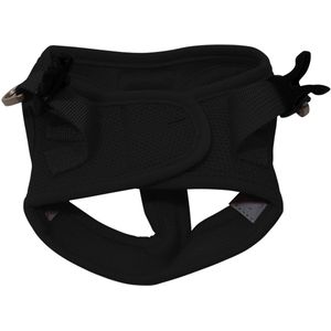 Jack & vanilla mesh harnas honden - zwart - small - nek 31 cm borst 40 cm - reflecterend -wasbaar hondentuigje