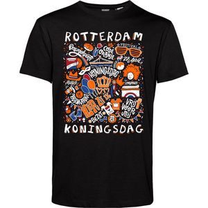 T-shirt Rotterdam Oranjekoorts | Koningsdag kleding | Oranje Shirt | Zwart | maat 4XL