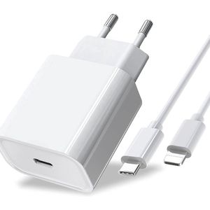 Snellader iPhone - 20W - 1 Meter USB-C naar Lightning Kabel
