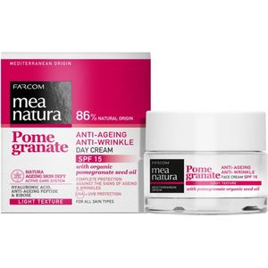 Mea Natura - Anti-rimpel Gezichtsdagcrème SPF 15 - Granaatappel