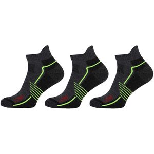 STAPP Wandelsokken Sneaker - Active Outdoor Bamboe - 3 paar - Donkergrijs - Maat 43/46