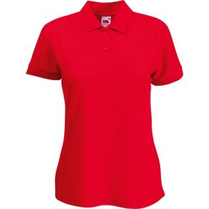 Fruit Of The Loom - Dames-Fit 65/35 Poloshirt - Rood - Korte Mouwen