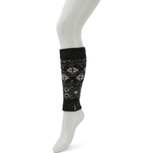 Bonnie Doon Beenwarmer Unisex Winter Time Kort 30cm Antraciet Grijs Noors Patroon Boottop 100% Acryl - Winters Patroon - Mode - Geen Sneeuw In Schoenen - Warm - Elegant - Dames - Jeugd - Comfortabel - Grijs - Antracite Heather- 1 Paar - BP231789.119