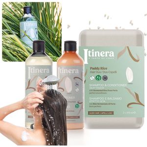ITINERA Cosmetica Set: Shampoo + Conditioner met Gefermenteerd Rijstwater 2x370 ml