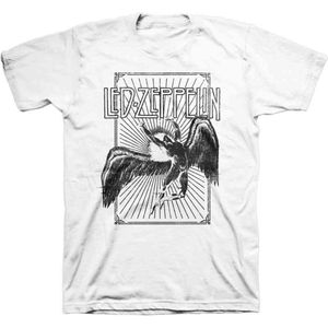 Led Zeppelin - Icarus Burst Heren T-shirt - M - Wit