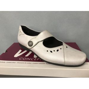 Solidus - Witte Dames schoenen - Maat 40 - Leer - comfortabel voetbed - Vivo