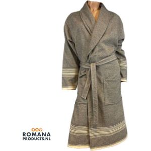 Romana Products Sula - Badjas Unisex - Kamerjas - Ochtendjas - Antraciet - Maat XS - Comfortabele Lounge Wear