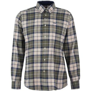 Barbour overhemd normale fit groen geruit katoen