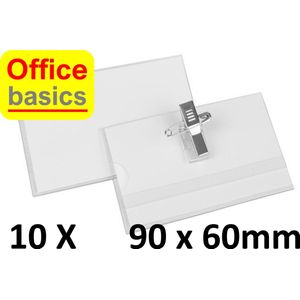 10 x Badge 90x60mm - combiclip