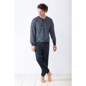 Hajo heren pyjama blauw met strepen - Blauw - Maat - 48