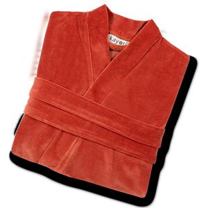 Kayori Mori Badjas - Unisex - Biologisch Katoen - Oranje - S - Kort