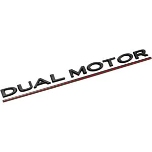 Matzwart Dual Motor Embleem voor Tesla Model 3 en Tesla Model Y | Unieke Uitstraling Auto Exterieur Accessoires Nederland en België