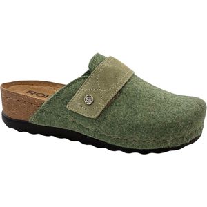 Rohde - Soave-40 - Pantoffel - Pesto - Gerecycled Vilt en Suède