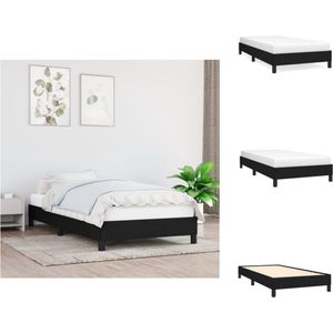 vidaXL Bedframe Premium - Bedframes - 203 x 103 x 25 cm - Zwart - Bed