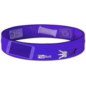 FlipBelt Classic - Running Belt – Hardloopriem voor Telefoon, Water en Meer – Unisex – Paars - L