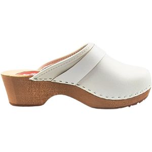 DINA dames Clogs zweedse muilen WIT