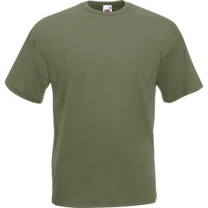 Fruit Of The Loom Heren Valueweight T-shirt met korte mouwen (Klassiek Olive)