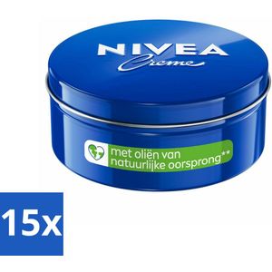 15 x NIVEA - Bodycrème - Klassieke Crème - Natuurlijke oliën - 250 ml - NIVEA Crème - Huidverzorging - Bodycrème - Hydraterende Crème - Eucerit
