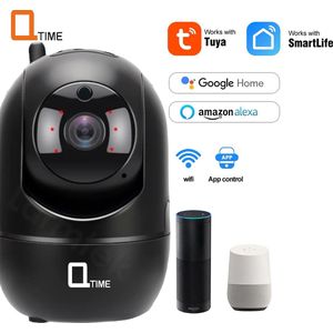 Tuya Premium 1080P Draadloze Mini IP VolgCamera WiFi Babyfoon (honden huisdier-camera) CCTV Indoor 2.4Ghz & 5Ghz Wifi Beveiligings Camera 2-Weg Audio Met Instelbare Bewegingsdetectie Ondersteund Amazon Alexa Echo Google Home TUYA gebaseerde Apps..