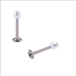 Witte Parel Helix Tragus oor piercing