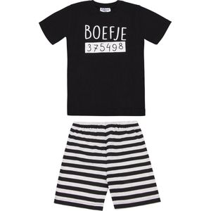 Fun2wear - kinder - jongens - shortama - Boefje- zwart - maat 122/128