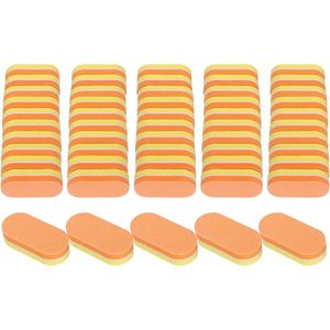 20 stuks professionele mini nagelvijlen set - korrelgrootte 100/180 - nagelschuurblokken - nagelpolijstblokken - voor acryl- en natuurlijke nagels - oranje-geel.
