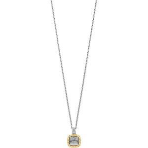 TI SENTO Dames Ketting - 925 zilver - Groen - Maat 42 - 34111GG
