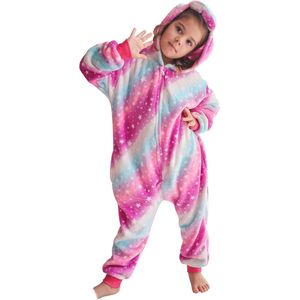 Meisjespyjama Eenhoorn Kostuum met Capuchon - 2-10 Jaar - Fleece Flanel in 6 Kleuren
