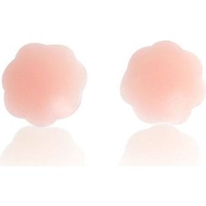 Bloemvormige tepelhoezen - Beige