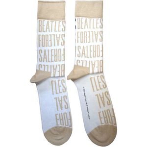 The Beatles - For Sale Text Repeat Sokken - Wit