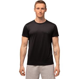 DANISH ENDURANCE Sport T-Shirt voor heren - Quick-Dry - Ronde Hals - Gerecycelde Materialen - Zwart - Maat S