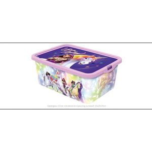 Unicorn opberg box, Kunststof box, Unicorn, Box met deksel