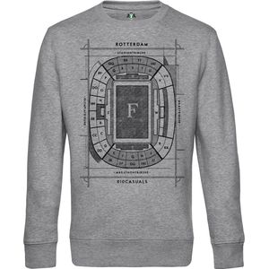 010 CASUALS ROTTERDAM SWEATER DE KUIP BLUEPRINT heather grey