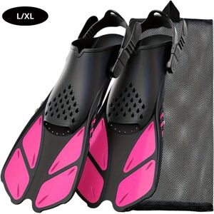 Livano Zwemvliezen Voor Kinderen & Volwassenen - Flippers - Zwemflippers - Snorkelset - Roze - L/XL